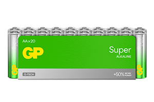 BATTERI GP SUPER ALKALINE 20PK  AA