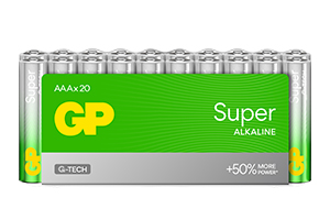 BATTERI GP SUPER ALKALINE 20PK  AAA