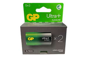 BATTERI 2 PK GP ULTRA ALKALINE D